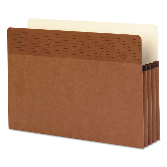 Easy Grip Pockets, 3.5" Expansion, Legal Size, Redrope, 25/Box