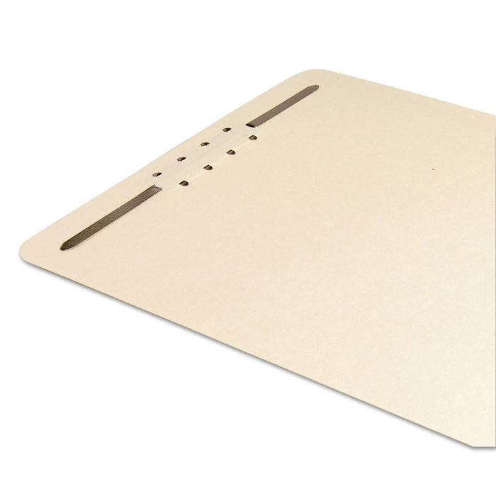 File Backs with 2" Capacity Prong Fasteners, Letter Size, Manila, 100/Box