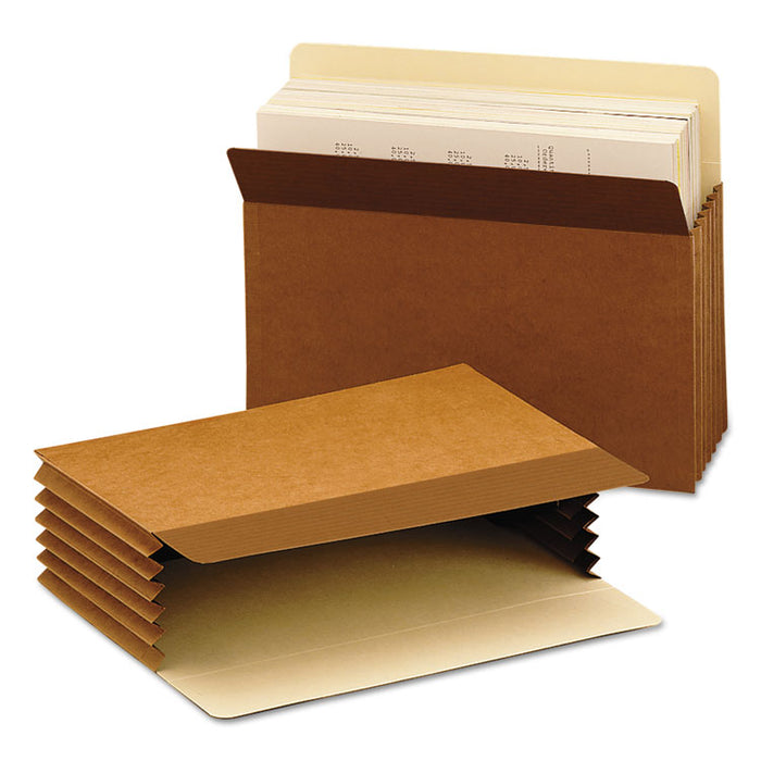 Easy Grip Pockets, 5.25" Expansion, Letter Size, Redrope, 10/Box