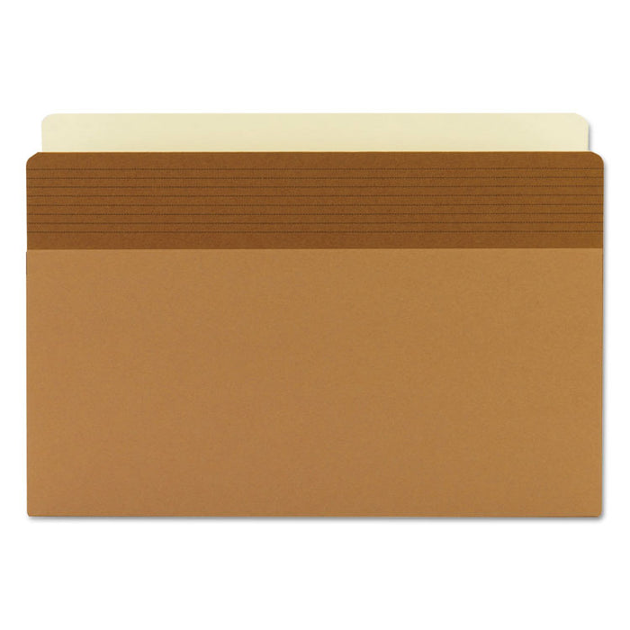 Easy Grip Pockets, 5.25" Expansion, Legal Size, Redrope, 10/Box