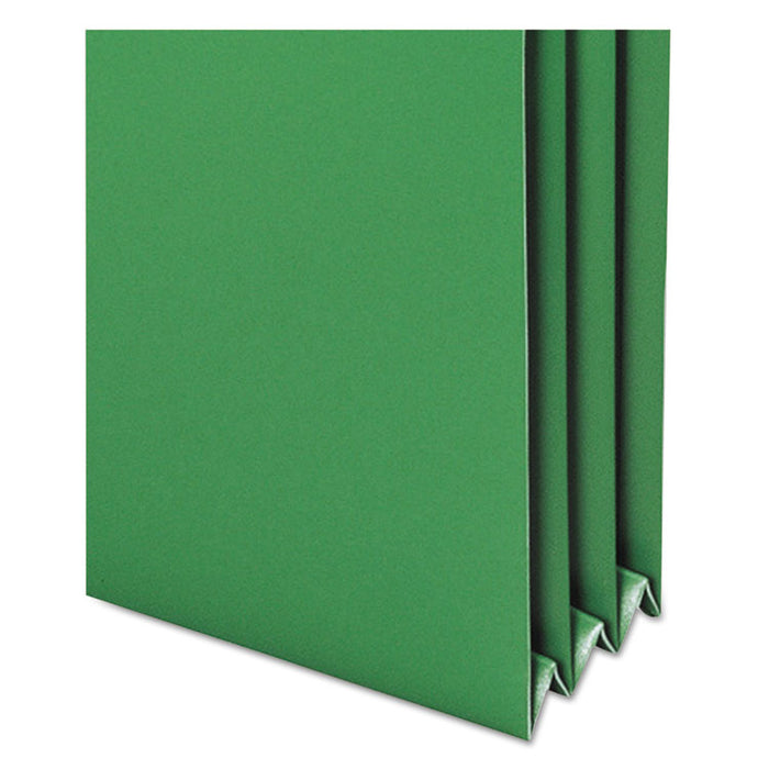 Poly Drop Front File Pockets, 3.5" Expansion, Letter Size, Assorted Colors, 4/Box