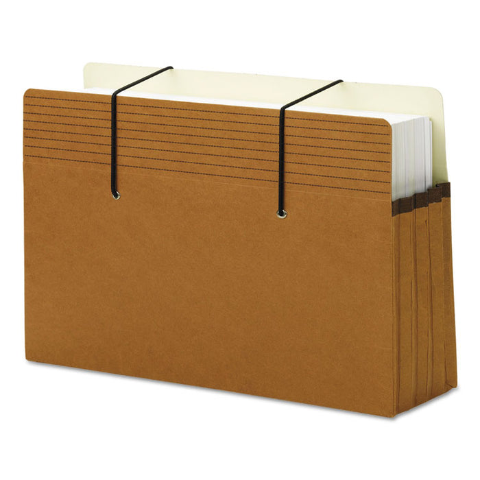 Secure Pockets w/ Easy Grip, 3.5" Expansion, Legal Size, Redrope, 25/Box