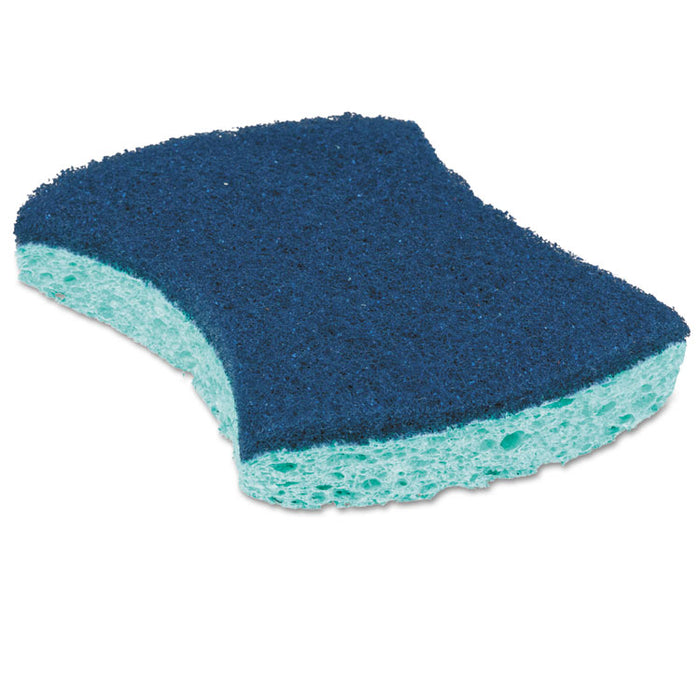 Power Sponge, 2.8 x 4.5, 0.6" Thick, Blue/Teal, 5/Pack