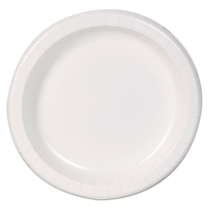 Paper Dinnerware, Plates, White, 8.5" dia, 125/Pack