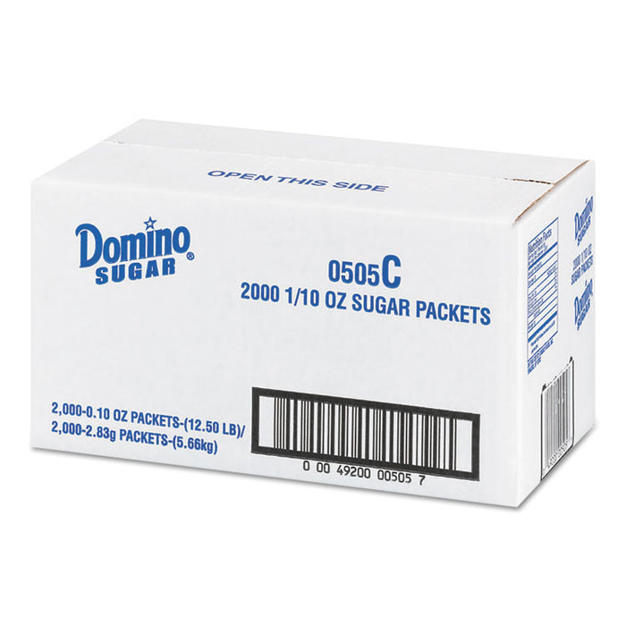 Sugar Portion Packets, 0.1 oz Packets, 2000/Carton