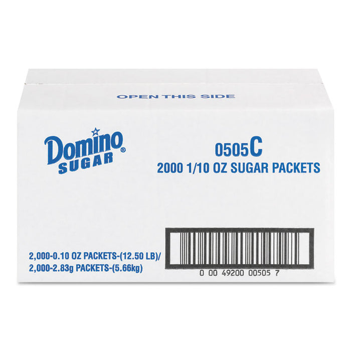Sugar Portion Packets, 0.1 oz Packets, 2000/Carton