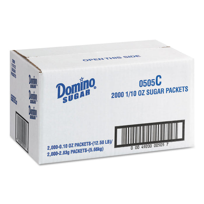 Sugar Portion Packets, 0.1 oz Packets, 2000/Carton