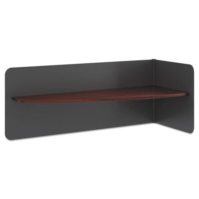 Manage Series Table Desk Metal Dividerwith Laminate Shelf, 31w x 13d x 12h, Chestnut
