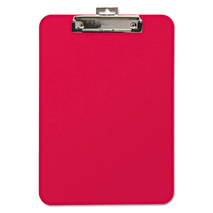 Unbreakable Recycled Clipboard, 1/4" Capacity, 8 1/2 x 11, Red