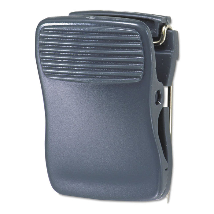 Deluxe Recycled Cubicle Clips, 40 Sheets, Charcoal, 24/Pack