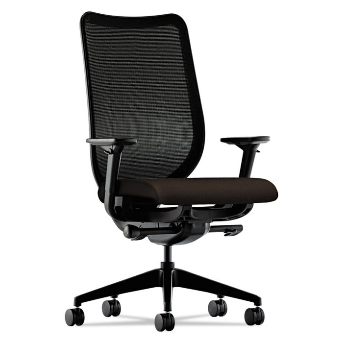 Nucleus Series Work Chair, ilira-Stretch M4 Back, Supports 300 lb, 17" to 21.5" Seat Height, Espresso Seat, Black Back/Base