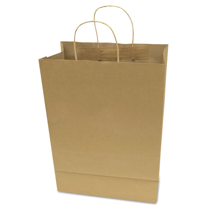 Premium Shopping Bag, 10" x 13", Brown Kraft, 50/Box