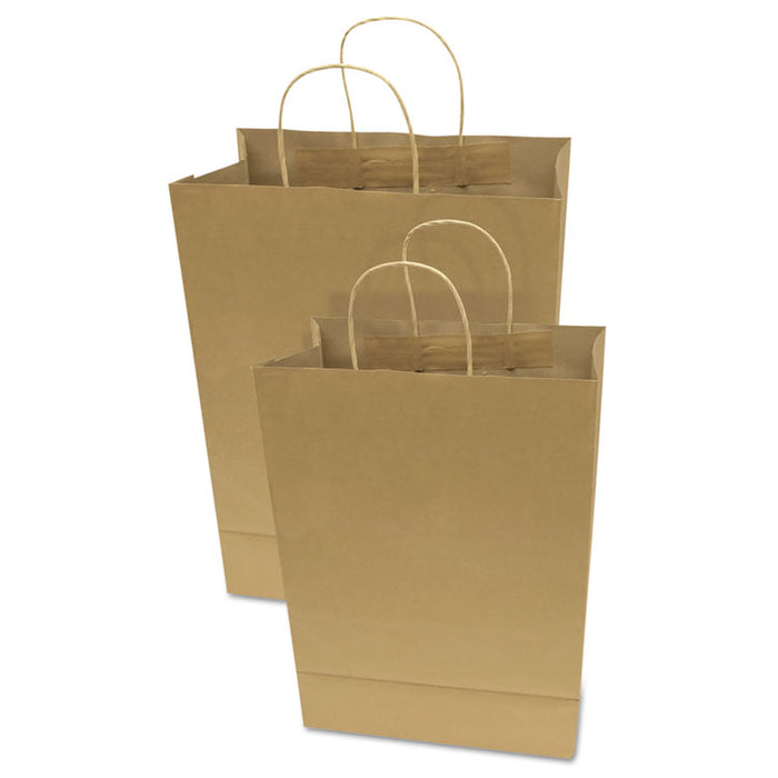 Premium Shopping Bag, 12" x 6.5" x 17", Brown Kraft, 50/Box
