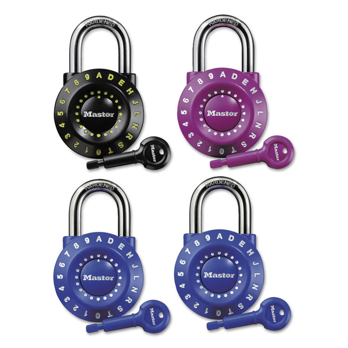 Set-Your-Own Combination Lock, Steel, 1 7/8" Wide, Assorted