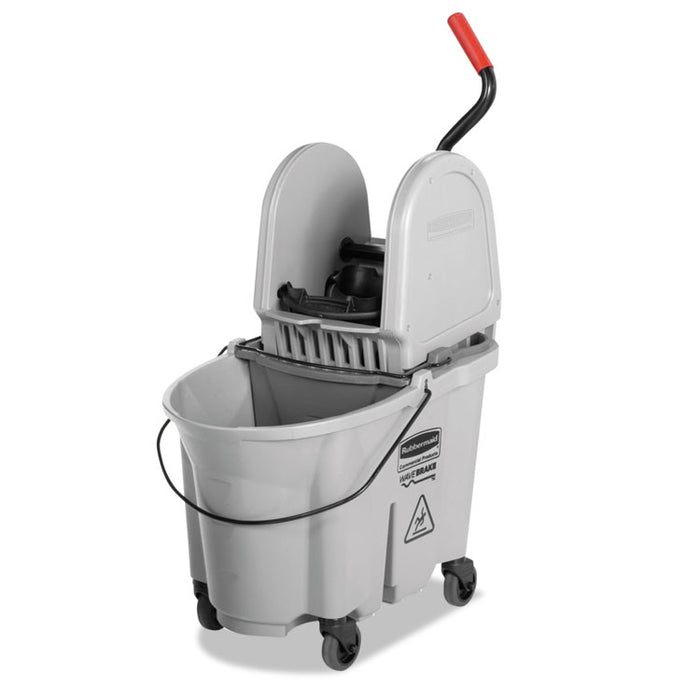 Executive WaveBrake Down-Press Mop Bucket, Gray, 35 Quart
