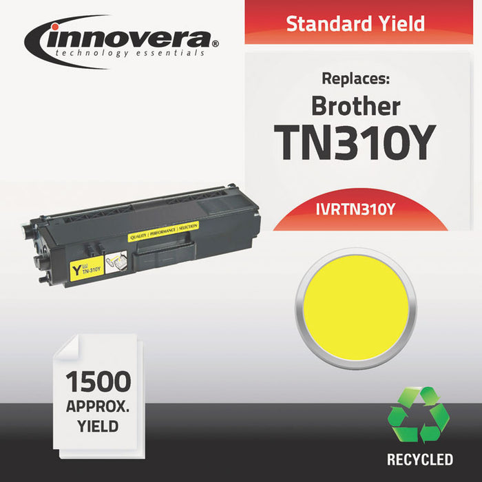 Remanufactured Yellow Toner, Replacement for TN310Y, 1,500 Page-Yield