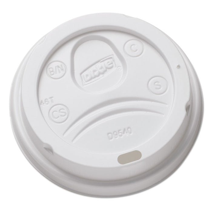 Sip-Through Dome Hot Drink Lids, Fits 10 oz Cups, White, 100/Pack, 10 Packs/Carton