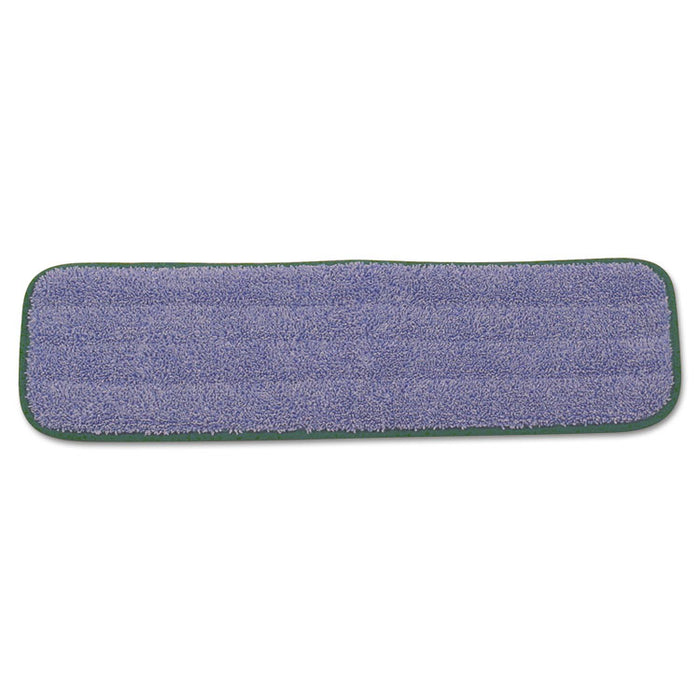 Microfiber Wet Mopping Pad, 18.5" x 5.5" x 0.5", Green, 12/Carton