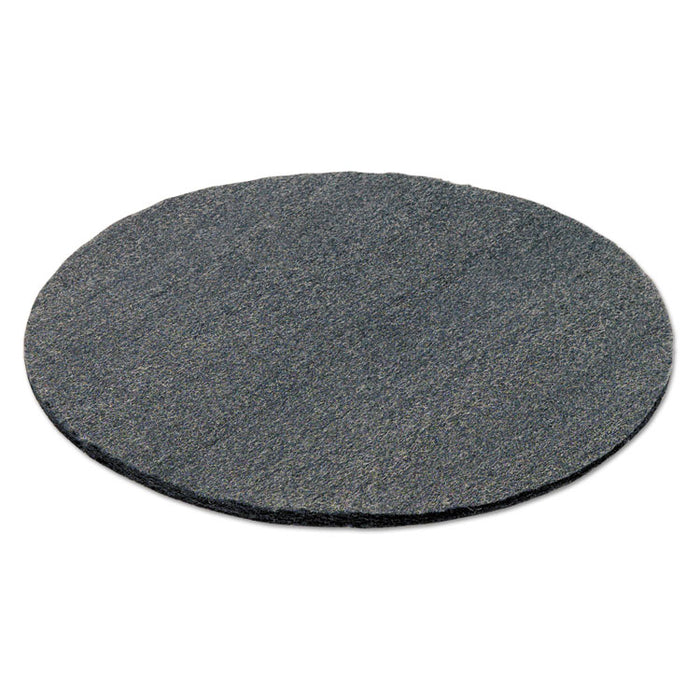 Radial Steel Wool Pads, Grade 0 (fine): Cleaning & Polishing, 19", Gray, 12/CT