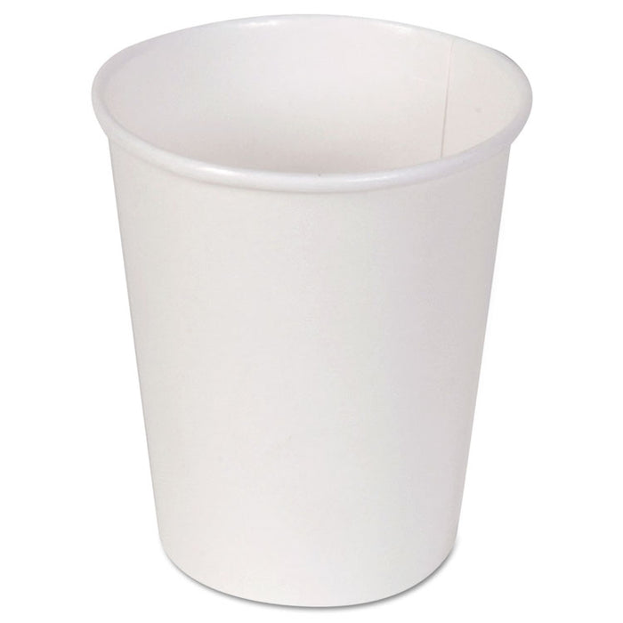 Paper Hot Cups, 10 oz, White, 50/Sleeve, 20 Sleeves/Carton