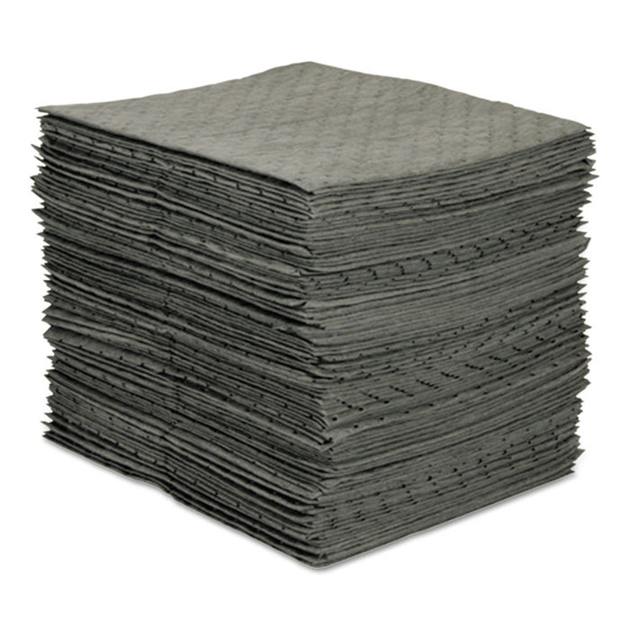 MRO Plus Heavy Sorbent Pads, .26gal, 15w x 19l, Gray