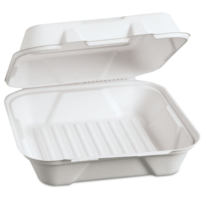 Harvest Fiber Hinged Containers, 9 x 9 x 3, 100/PK, 2 PK/CT