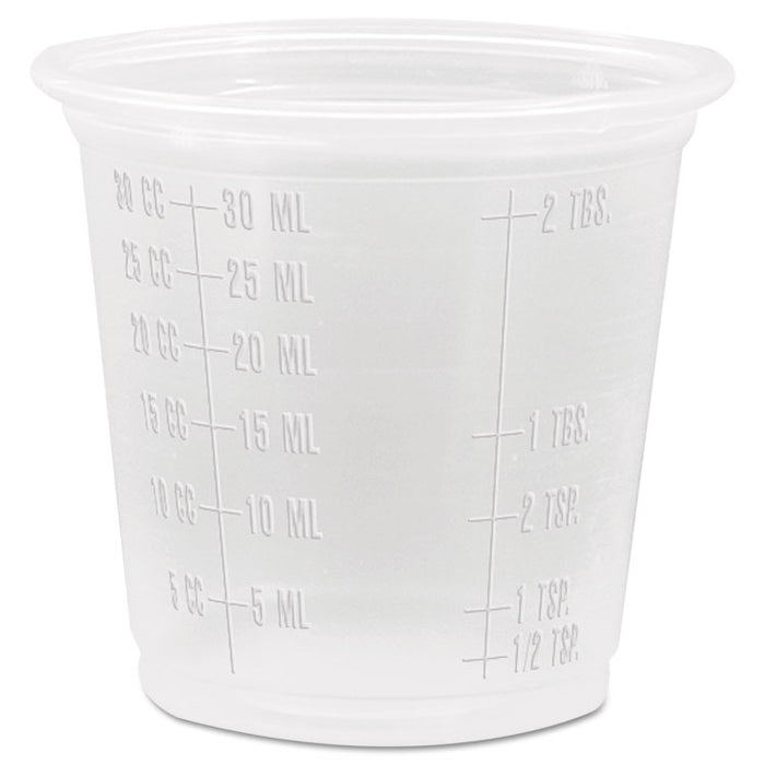 Conex Complements Portion/Medicine Cups, 1.25 oz, Translucent, Graduated, 125/Bag, 20 Bags/Carton