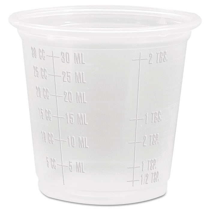 Conex Complements Portion/Medicine Cups, 1.25 oz, Translucent, Graduated, 125/Bag, 20 Bags/Carton