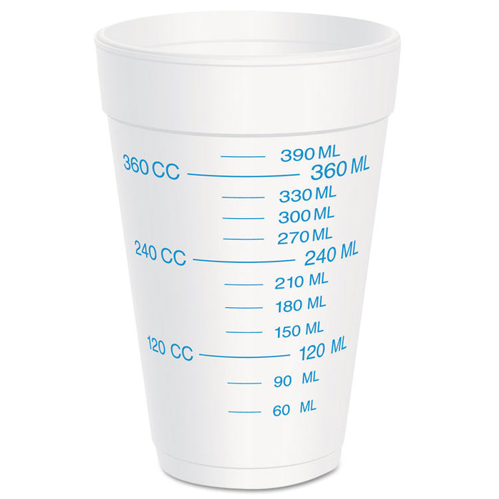 Graduated Foam Cup, 16 Ounces, 25 per Pack, 40 Packs/Carton