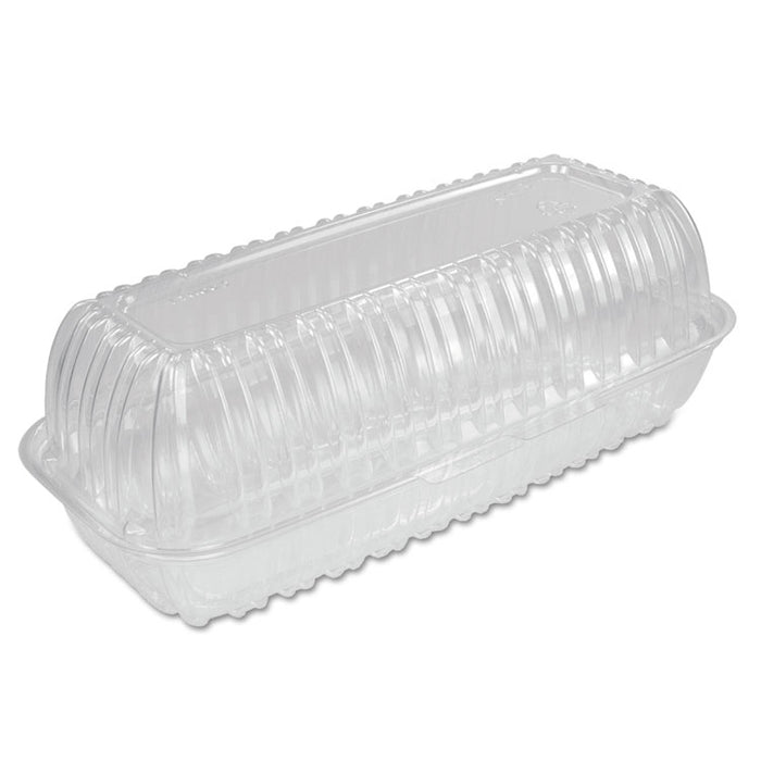 Showtime Clear Hinged Containers, Hoagie Container, 29.9 oz, 5.1 x 9.9 x 3.5, Clear, Plastic, 100/Bag 2 Bags/Carton