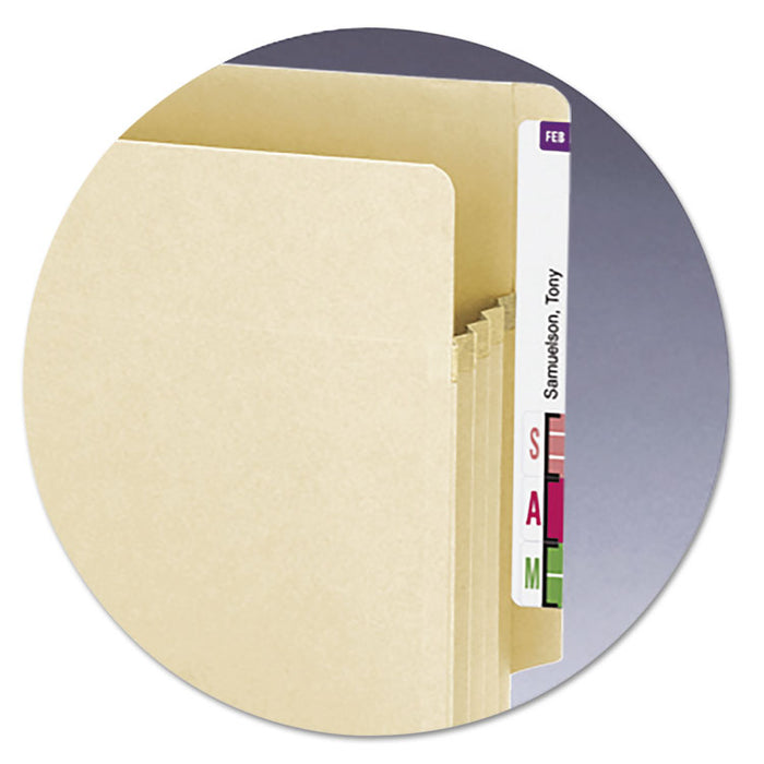 Manila End Tab TUFF Pockets, 3.5" Expansion, Letter Size, Manila, 10/Box