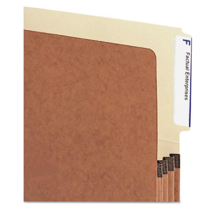 Redrope Drop-Front End Tab File Pockets, 3.5" Expansion, Legal Size, Redrope, 10/Box