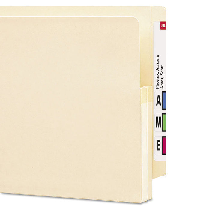 Manila End Tab File Pockets, 1.75" Expansion, Letter Size, Manila, 25/Box