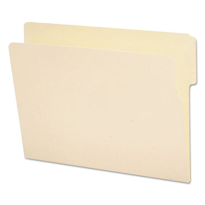 Heavyweight Manila End Tab Folders, 9" High Front, 1/3-Cut Tabs: Top, Letter Size, 0.75" Expansion, Manila, 100/Box