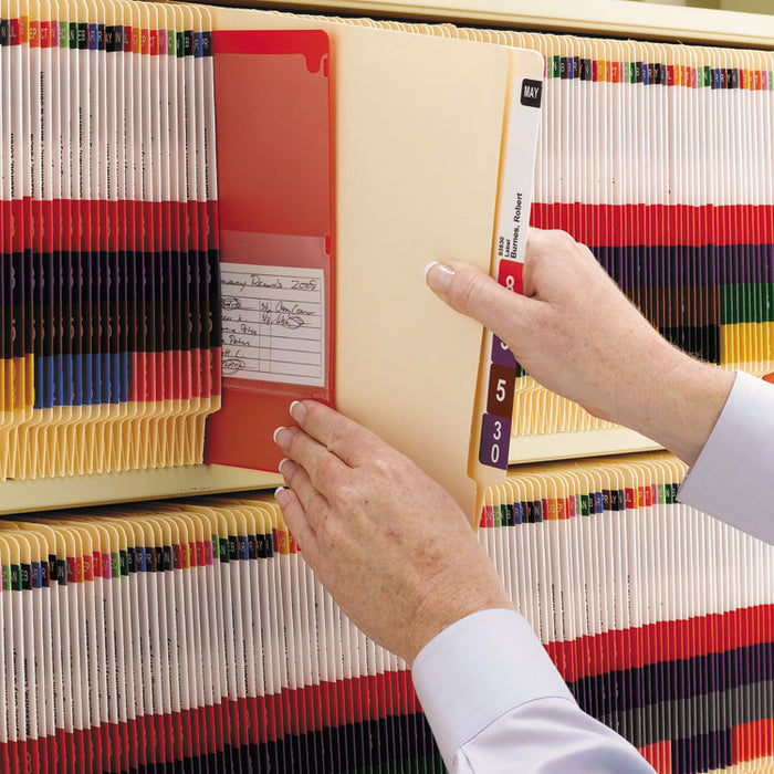 Manila End Tab Classification Folders, 1 Divider, Letter Size, Manila, 10/Box