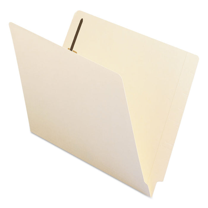Manila End Tab Fastener Folders with Reinforced Tabs, 11-pt Stock, 1 Fastener, Letter Size, Manila Exterior, 50/Box