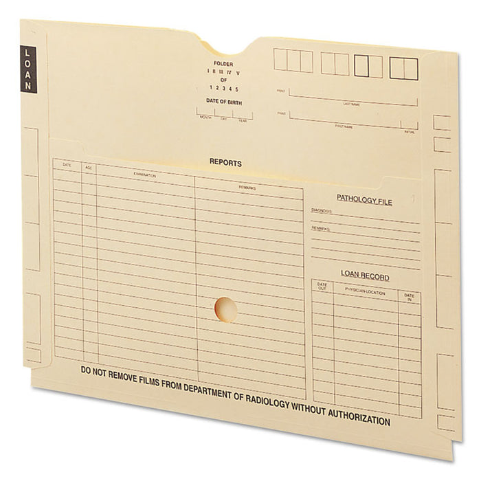 PXR7 X-Ray Jackets with Pockets, Straight Tab, Manila, 100/Box