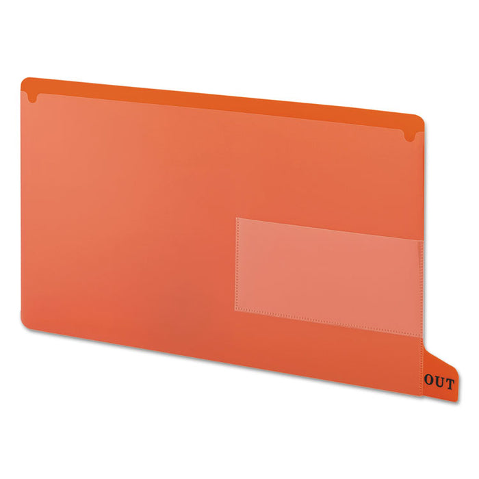 Colored Poly Out Guides with Pockets, 1/3-Cut End Tab, Out, 8.5 x 14, Red, 25/Box