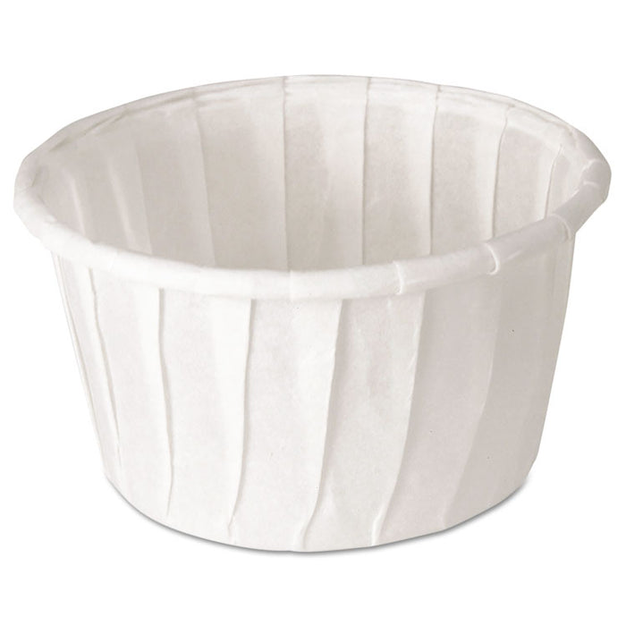 Treated Paper Souffle Portion Cups, 1.25 oz, White, 250/Bag, 20 Bags/Carton