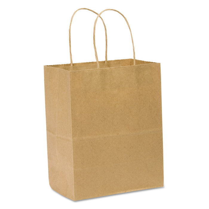 Shopping Bags, 8" x 10.25", Kraft, 250/Carton