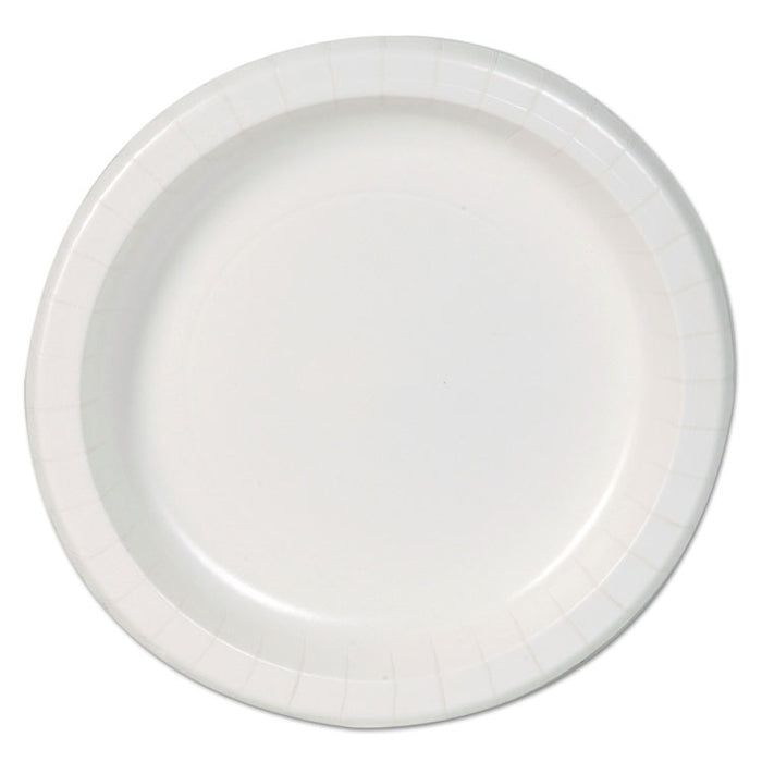 Paper Dinnerware, Plates, White, 8.5" dia, 125/Pack, 4/Carton