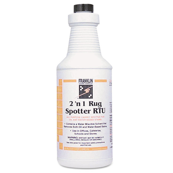 2 'n 1 Rug Spotter RTU, Light Floral Scent, Liquid, 1 qt. Bottle, 12/Carton