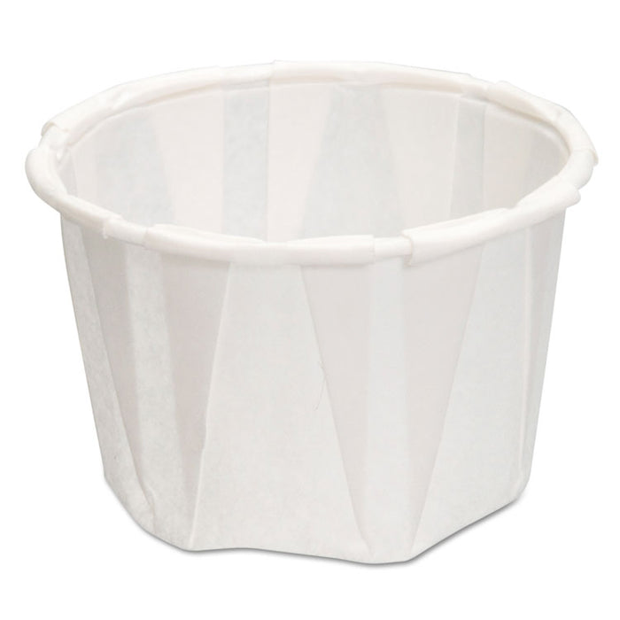 Paper Portion Cups, 1.25 oz., White, 250/Bag, 20 Bags/Carton