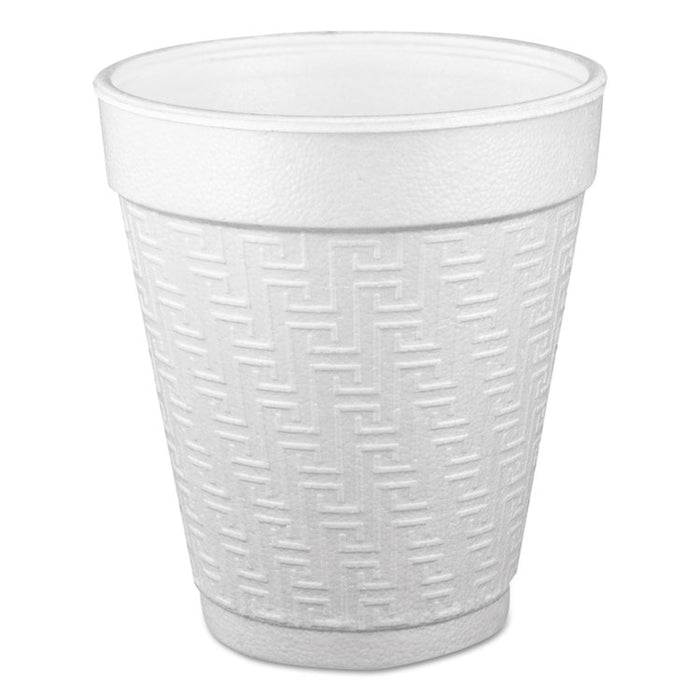 Small Foam Drink Cups, 10 oz, Hot/Cold, White, 25/Bag, 40 Bags/Carton