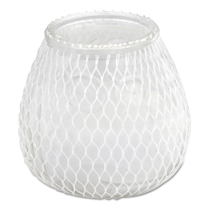 Euro-Venetian Filled Glass Candles, 60 Hour Burn, 3"d x 3.5"h, Frost White, 12/Carton