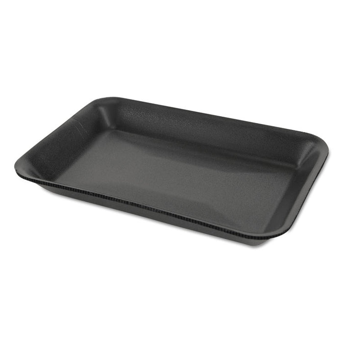 Supermarket Trays, Black, Foam, 8 1/4 x 5 3/4 x 1, 125/Bag, 4 Bags/Carton
