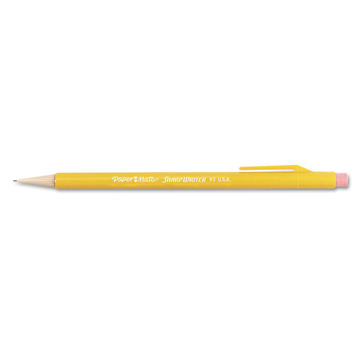 Sharpwriter Mechanical Pencil, 0.7 mm, HB (#2.5), Black Lead, Classic Yellow Barrel, 36/Box