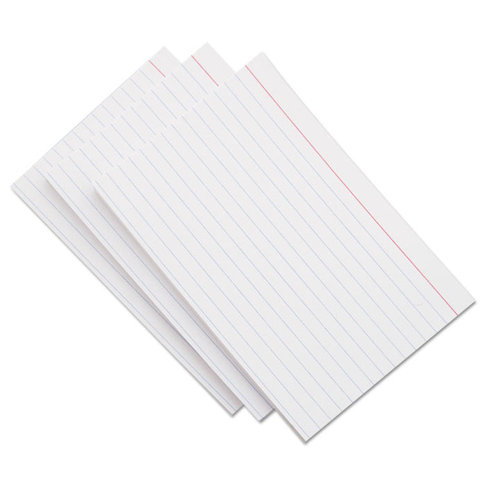 Ruled Index Cards, 3 x 5, White, 500/Pack