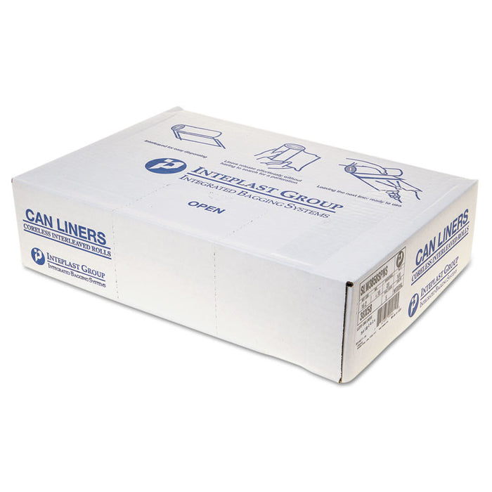 Low-Density Commercial Can Liners, 60 gal, 1.15 mil, 38" x 58", Clear, 100/Carton