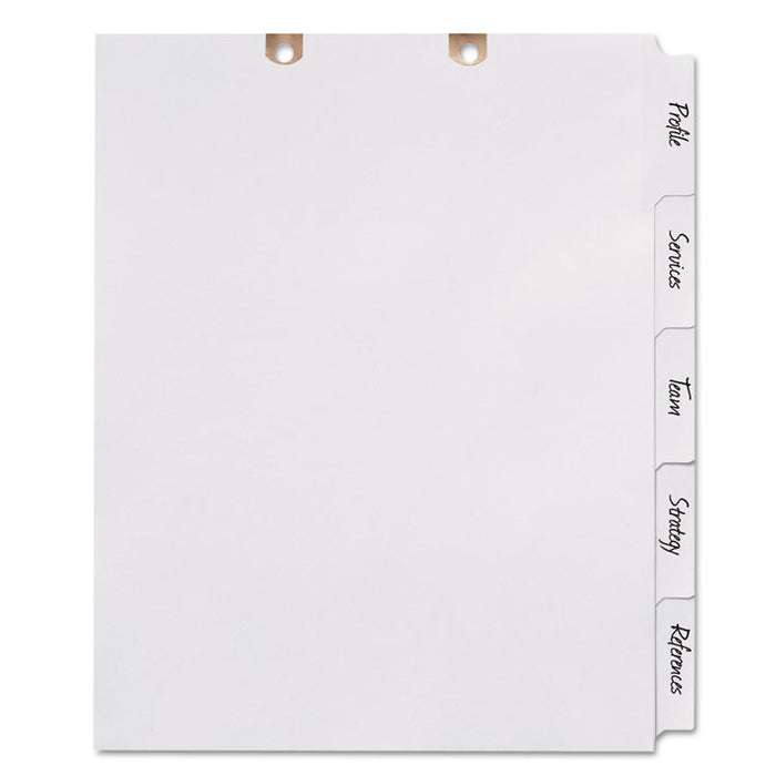 Write & Erase Tab Dividers for Classification Folders, 5-Tab, Side Tab, Letter